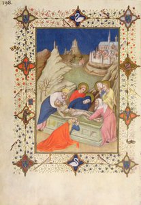 Hours of the Cross: Compline, The Entombment by Jacquemart de Hesdin