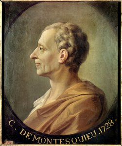 Portrait of Charles de Secondat, Baron de Montesquieu, Portrait by Jacques Antoine Dassier, Versailles, Musee du Chateau by Jacques Antoine (after) Dassier