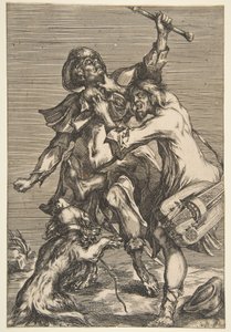 Two Fighting Beggars