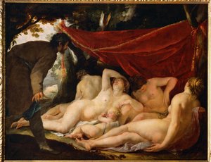 Venus and the Graces Surprised by a Mortal by Jacques Blanchard