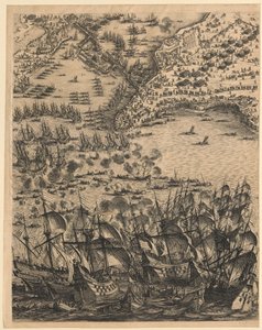 2nd Panel Bottom Center from "Siege of La Rochelle" by Jacques Callot