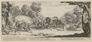 Attack on a Stagecoach, Plate 8 from the Series 