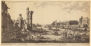 View of the Louvre, plate 1 from the series “The Two Great Views of Paris” by Jacques Callot