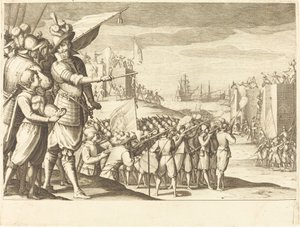 Assault on Two Fortresses by Jacques Callot