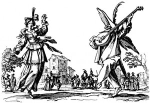 Balli di Sfessania - from Etchings by Jacomo Callot by Jacques Callot