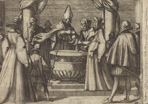 Baptism of the Prince of Spain [verso] by Jacques Callot
