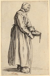 Female Beggar with Plate, Plate 20 from the series “The Beggars” by Jacques Callot