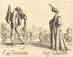 Cap. Cerimonia and Siga. Lavinia by Jacques Callot