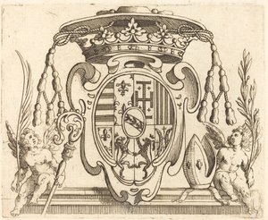 Coat of Arms of Nicolas Francis of Lorraine by Jacques Callot