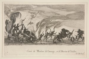 Combat at the Barrier, Entry of Monsieur de Couvonge and Monsieur de Chalabre by Jacques Callot
