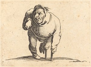 Cripple with Crutch and Wooden Leg by Jacques Callot