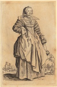 Lady with a Lace Collar, Plate 8 from the series “The Nobility” by Jacques Callot
