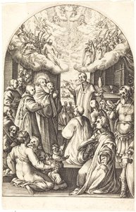 Death of Saint Benedict by Jacques Callot