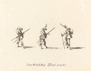 Drill with the Musket by Jacques Callot