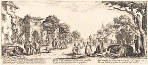 Dying Soldiers by the Roadside by Jacques Callot