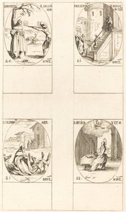 Edmund, King of England, Martyr, Presentation of the Virgin, St. Columba, St. Cecil by Jacques Callot