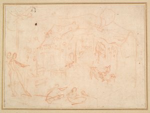 Figure Studies; A Stage Set by Jacques Callot