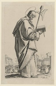 Saint Matthias, Sheet 13 from the Series "Jesus, the Twelve Apostles and Mary" by Jacques Callot