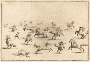 Horses Running by Jacques Callot