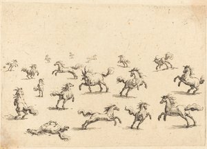 Horses Running by Jacques Callot