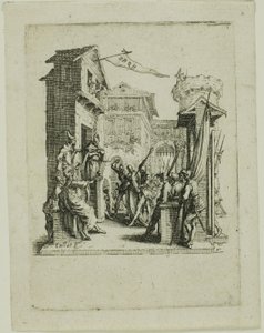 Jesus Before Caiaphas, from The Small Passion by Jacques Callot