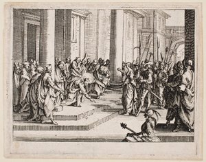 Jesus and the Adulterous Woman, from the series “The New Testament” by Jacques Callot