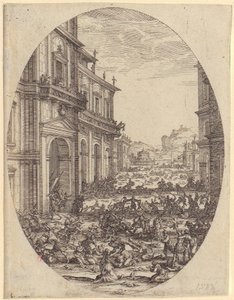 Small Harbor, Plate 4 of the Series "The Four Landscapes" by Jacques Callot