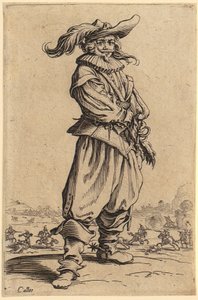 Warrior with the Large Feather Hat, Plate 3 of the Series 