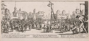 The Strapado, illustration from The Large Miseries of War by Jacques Callot