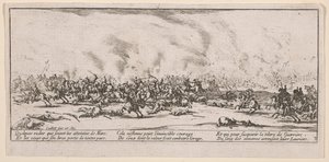 The Battle, illustration from The Large Miseries of War by Jacques Callot