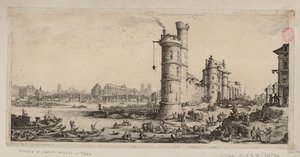The Tower of Nesle and View of the Pont-Neuf by Jacques Callot