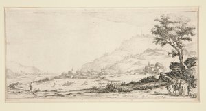 Hunting Birds, from Landscapes for Giovanni de Medici by Jacques Callot