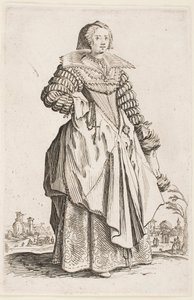 Lady in a Wide Collar, from the series “The Nobility of Lorraine” by Jacques Callot