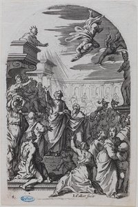 The Paintings of Rome, The Fall of Simon the Magician by Jacques Callot