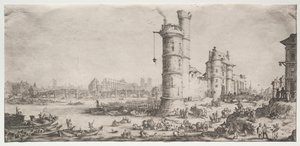 The Two Great Views of Paris: View of the Pont Neuf by Jacques Callot