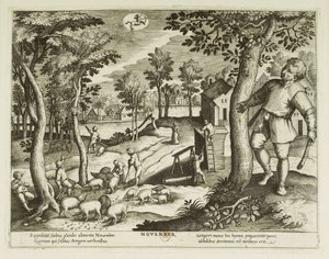 The Months. 11, November by Jacques Callot