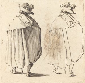 Man in Cloak, Seen from Behind by Jacques Callot