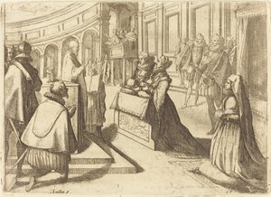 Marriage of Margaret of Austria and Philip III by Jacques Callot