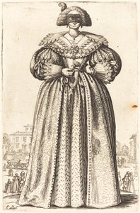 Masked Noble Woman by Jacques Callot