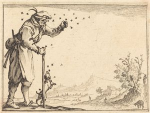 Peasant Attacked by Bees by Jacques Callot