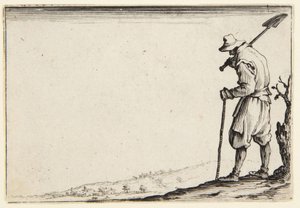 Peasant Carrying a Spade on his Shoulder by Jacques Callot