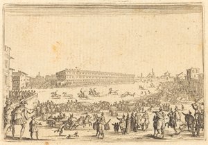 Piazza Near the Porta al Prato by Jacques Callot