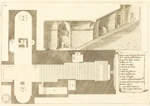 Plan and Part of the Elevation of the Church of the Holy Sepulchre of the Madonna by Jacques Callot