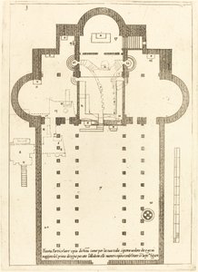 Plan of the Church of the Holy Manger by Jacques Callot