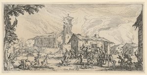 Plundering and Burning of a Village by Jacques Callot
