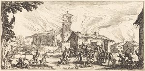 Ravaging and Burning a Village by Jacques Callot