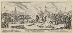 Pyre, Plate 13 of the Series "Horrors of War" by Jacques Callot