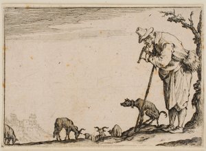 Shepherd Playing a Flute, from “The Caprices” (Florence Edition)