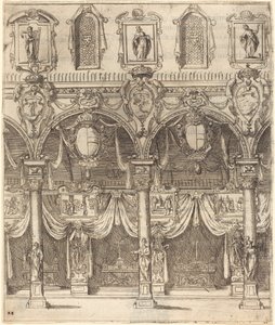 Side Aisle of San Lorenzo, Florence by Jacques Callot
