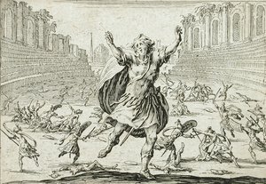Skirmish in a Circus by Jacques Callot